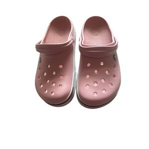 Pink crocs